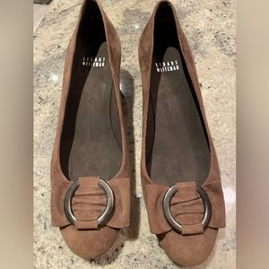 Stuart Weitzman Brown Suede Wedges